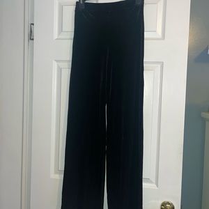 Lord & Taylor Design Lab Black Velvet Slit Pants